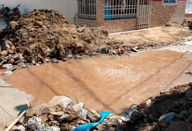 22 barrios sin agua por falla en la tubería del Cerro de Tres Cruces