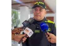 Comandante de la Policía Metropolitana, coronel Jaime Ríos Puerto entrega balance de la jornada electoral en Santa Marta