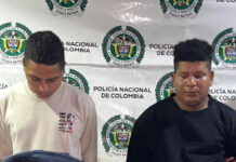 Dos capturados tras cometer un hurto en Ciénaga