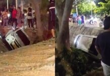 Conductor perdió el control y terminó volcado cerca del Parque del Agua
