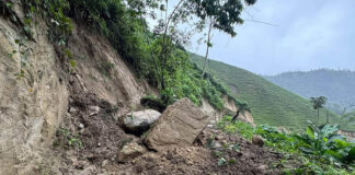 Deslizamientos y derrumbes bloquean vías en zona rural de Ciénaga
