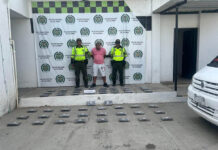 Policía frustró el transporte de 50 kilos de cocaína en la vía Santa Marta-Palomino