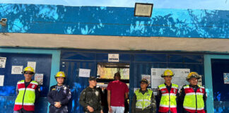 Bomberos acompañan la jornada electoral
