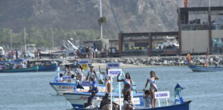 Las balleneras llenaron de alegría a la bahía