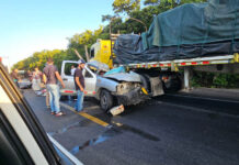 Triple choque dejó dos heridos en la vía Santa Marta – Barranquilla