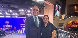 Pinedo y Margarita Guerra acompañaron la posesión de Abelardo De La Espriella