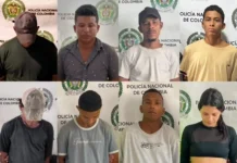 Ocho capturados por homicidio y tráfico de drogas en el Magdalena