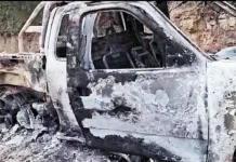 Camioneta se incendió: pasajeros salieron ilesos