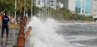 Vientos hasta de 57 kilómetros por hora y olas de 4 metros en Santa Marta