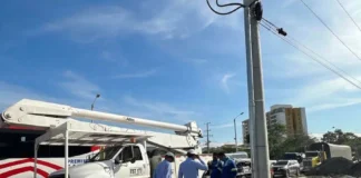 Sin servicio de luz en sectores de Santa Marta y Guachaca
